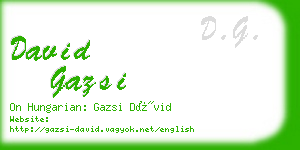 david gazsi business card